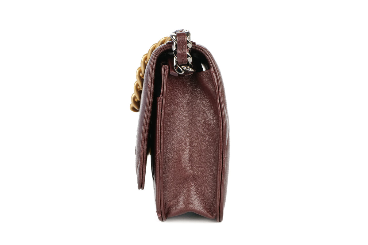 Chanel 19 Wallet On Chain Burgundy Lambskin Mixed Hardware - view 4
