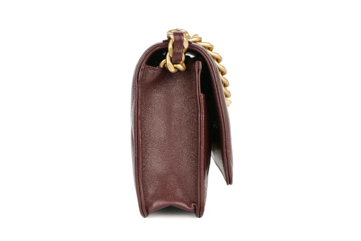 Chanel 19 Wallet On Chain Burgundy Lambskin Mixed Hardware - view 5