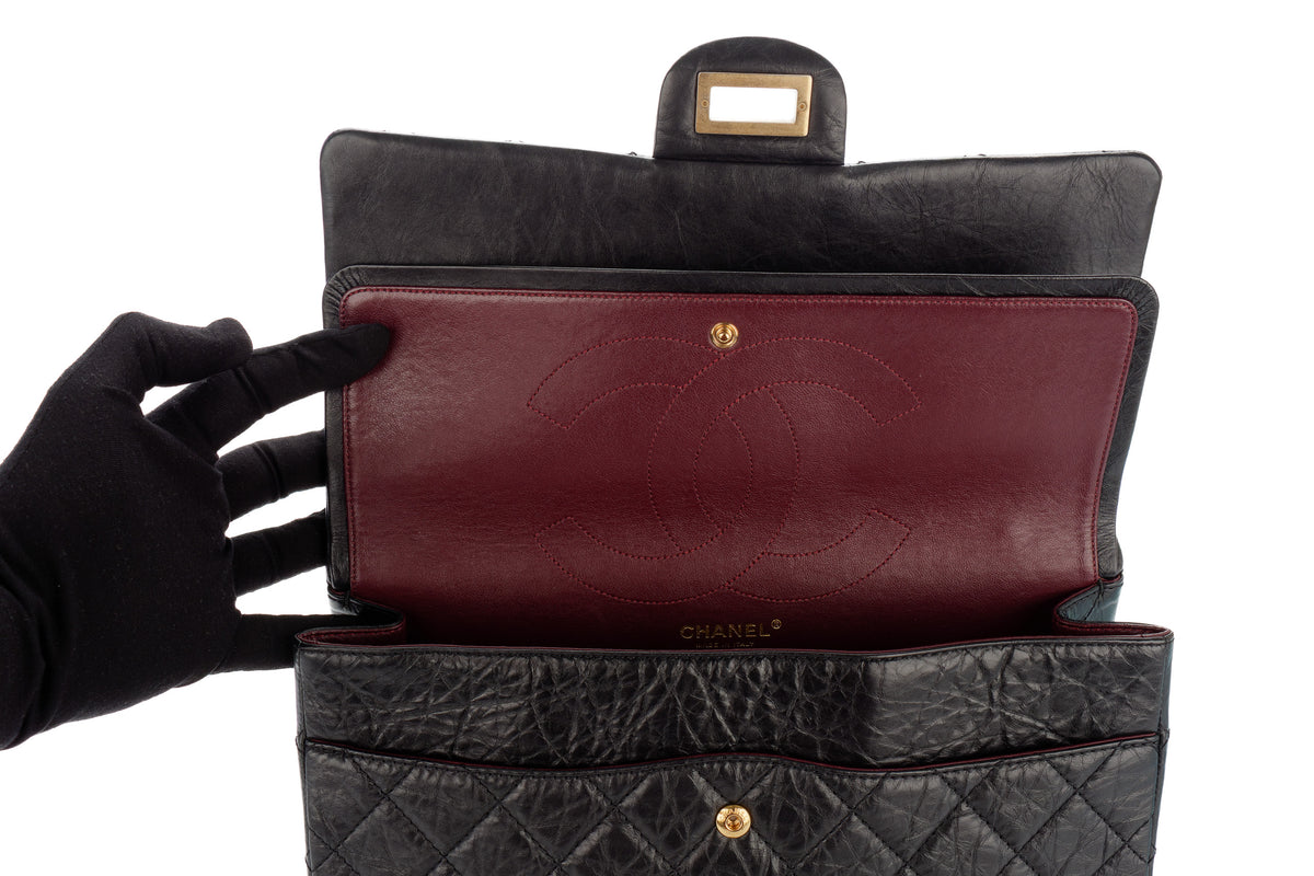 Chanel Jumbo 2.55 Reissue 227 Black Calfskin Gold Hardware - view 10