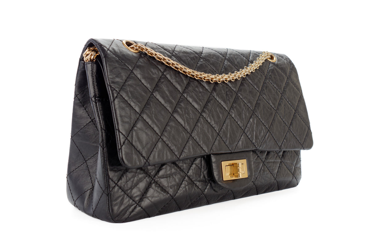 Chanel Jumbo 2.55 Reissue 227 Black Calfskin Gold Hardware - view 2