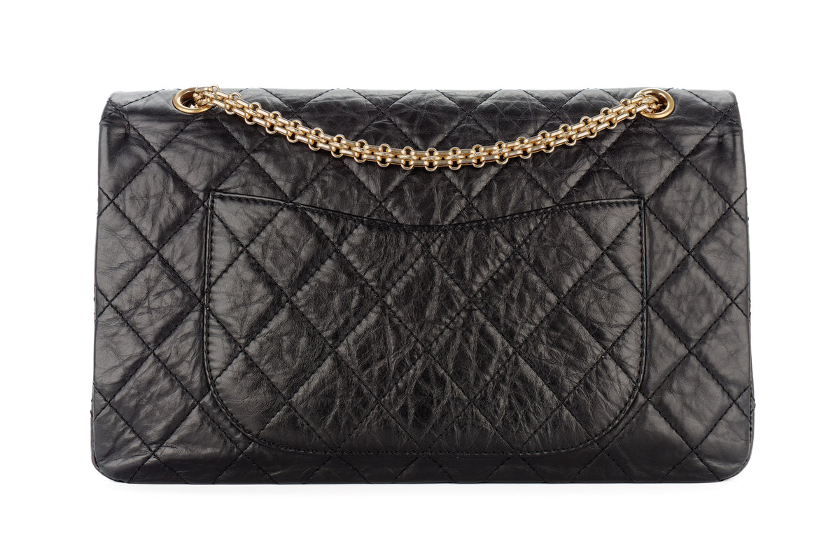 Chanel Jumbo 2.55 Reissue 227 Black Calfskin Gold Hardware - view 3