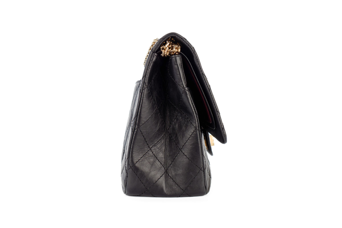 Chanel Jumbo 2.55 Reissue 227 Black Calfskin Gold Hardware - view 5