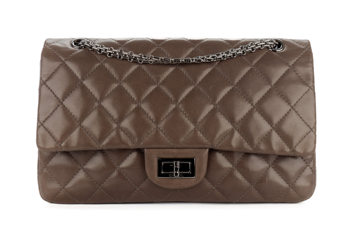 Chanel 2.55 Reissue 227 Grey Lambskin Silver Hardware - view 1
