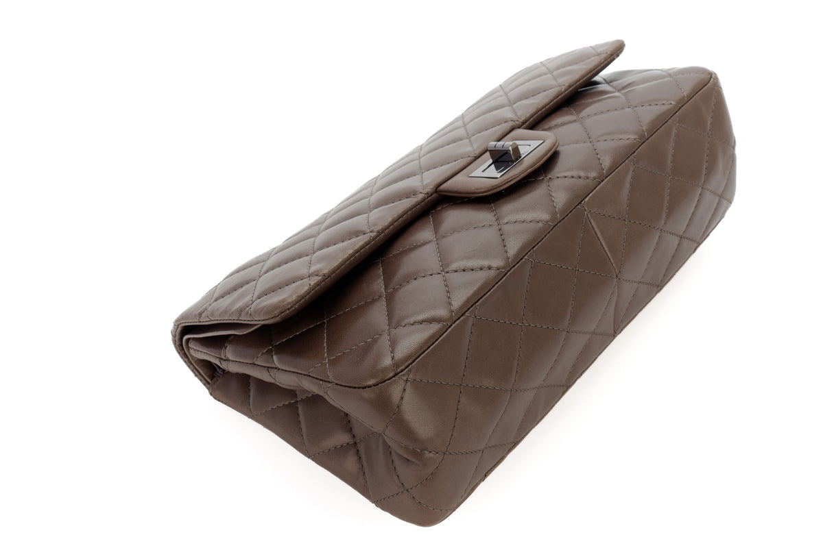 Chanel 2.55 Reissue 227 Grey Lambskin Silver Hardware - view 12
