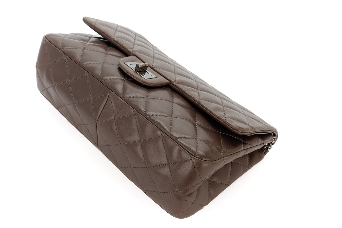 Chanel 2.55 Reissue 227 Grey Lambskin Silver Hardware - view 13