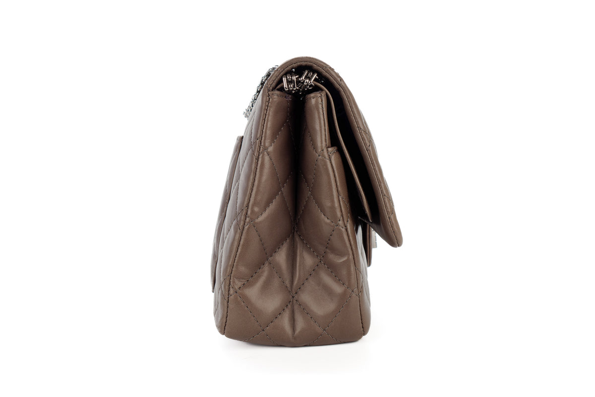 Chanel 2.55 Reissue 227 Grey Lambskin Silver Hardware - view 5