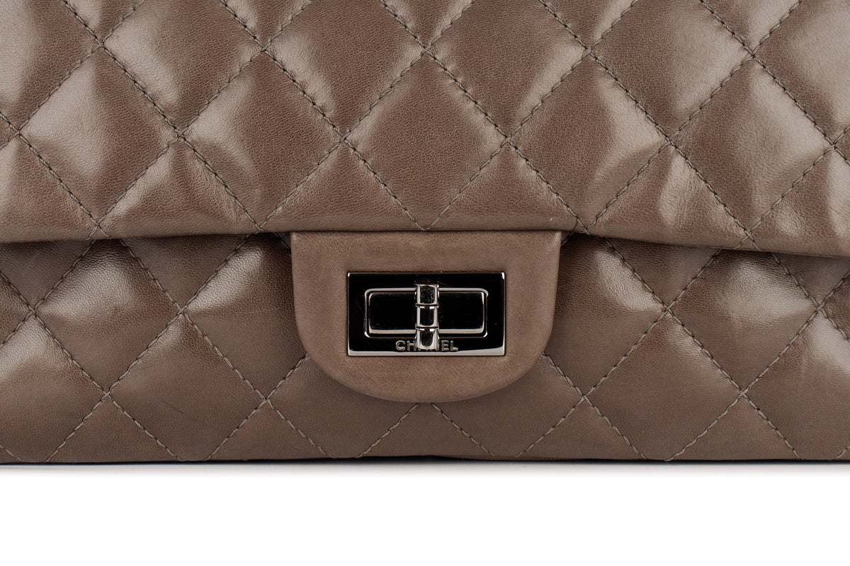 Chanel 2.55 Reissue 227 Grey Lambskin Silver Hardware - view 7