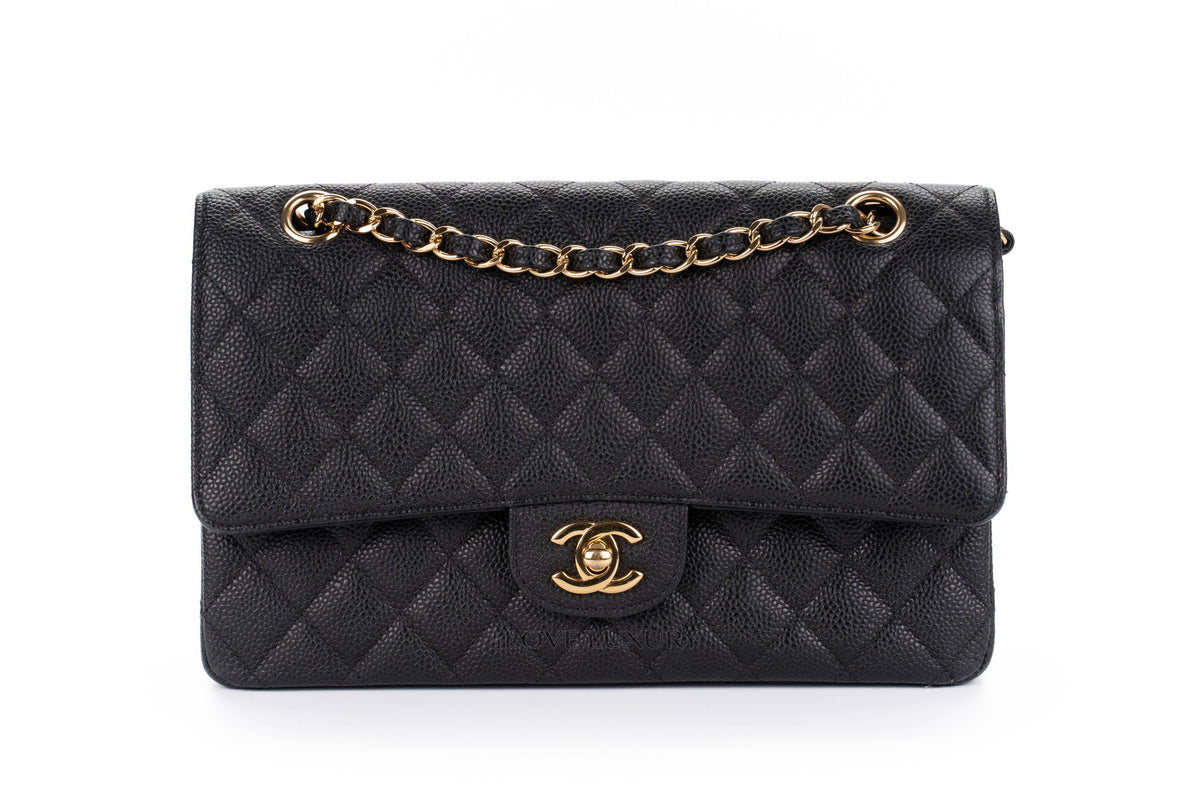 Chanel Medium Classic Flap Black Caviar Gold Hardware - view 1
