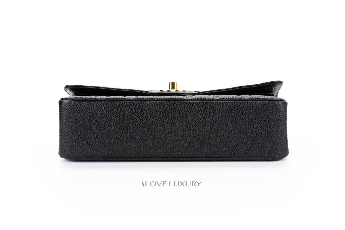 Chanel Medium Classic Flap Black Caviar Gold Hardware - view 6