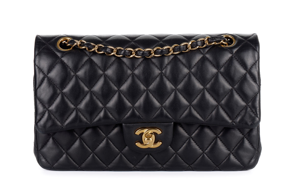 Chanel Medium Classic Flap Black Lambskin Gold Hardware - view 1