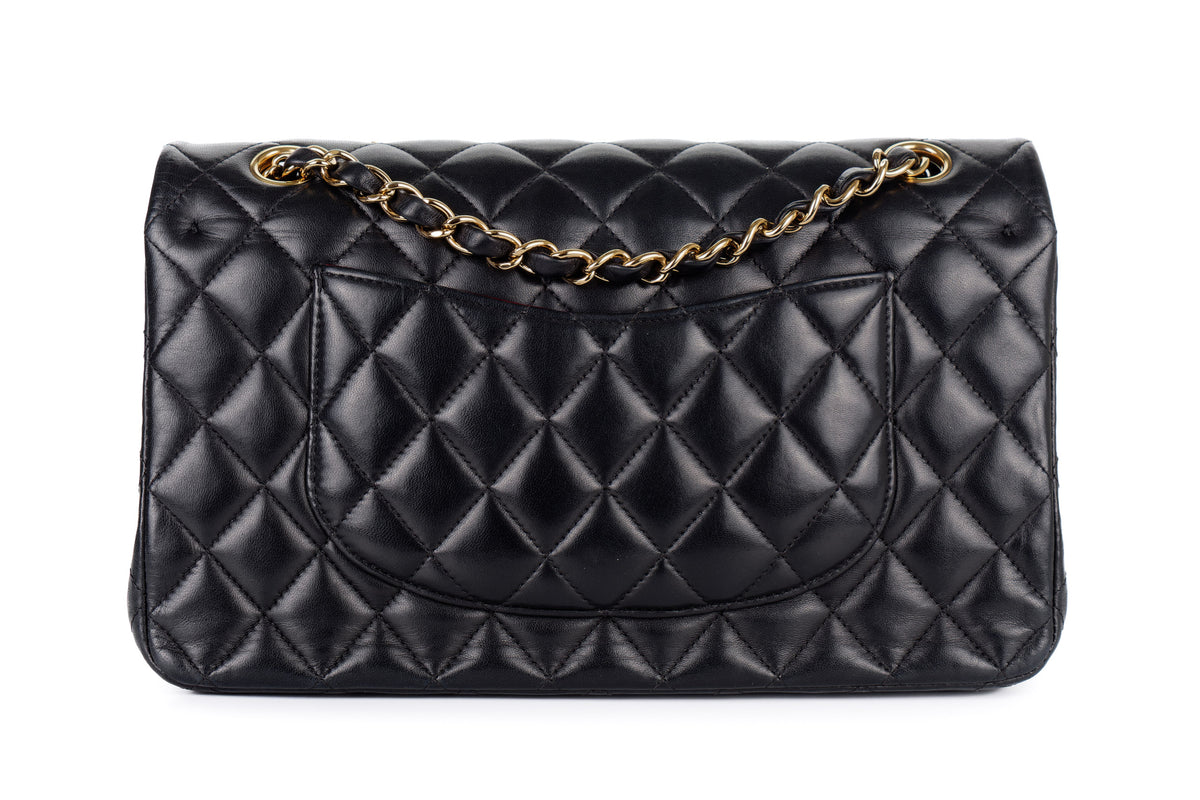 Chanel Medium Classic Flap Black Lambskin Gold Hardware - view 3