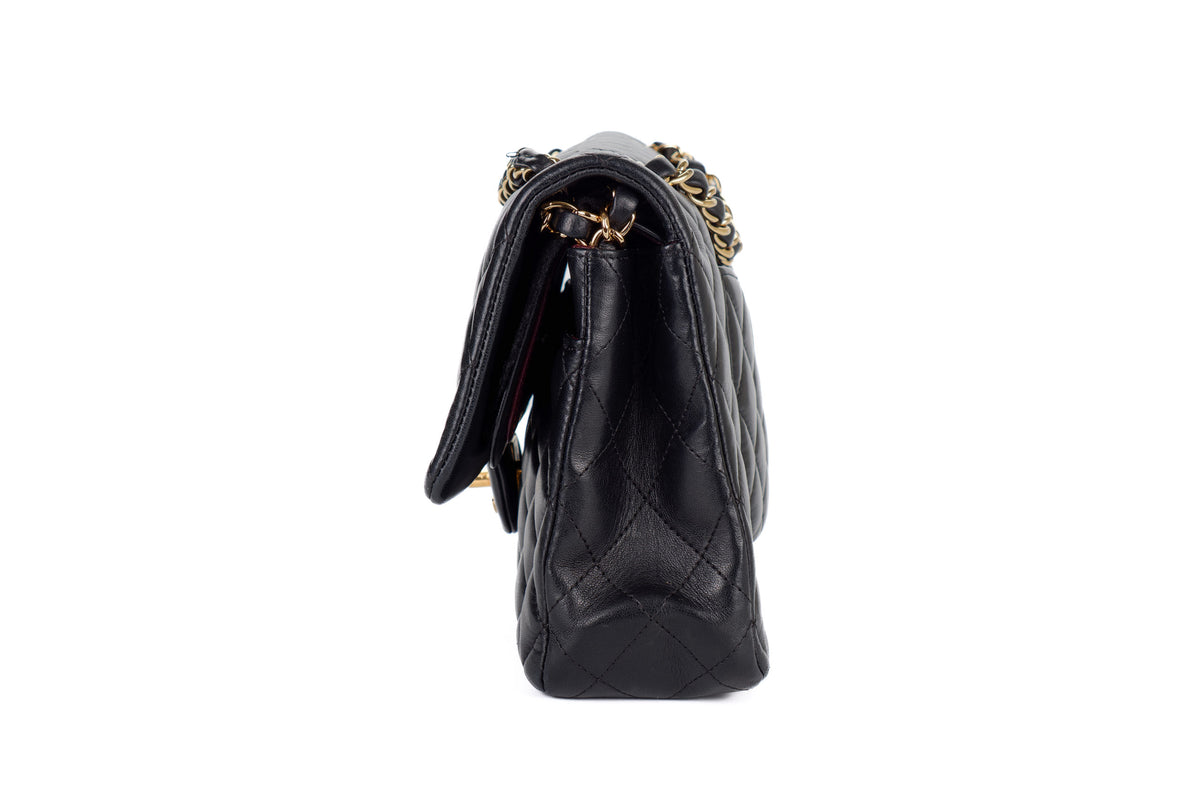 Chanel Medium Classic Flap Black Lambskin Gold Hardware - view 4