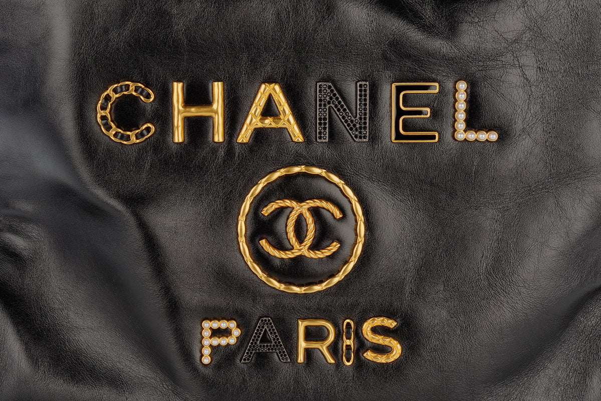Chanel Large Deauville Black Charms Leather Gold Hardware - view 8