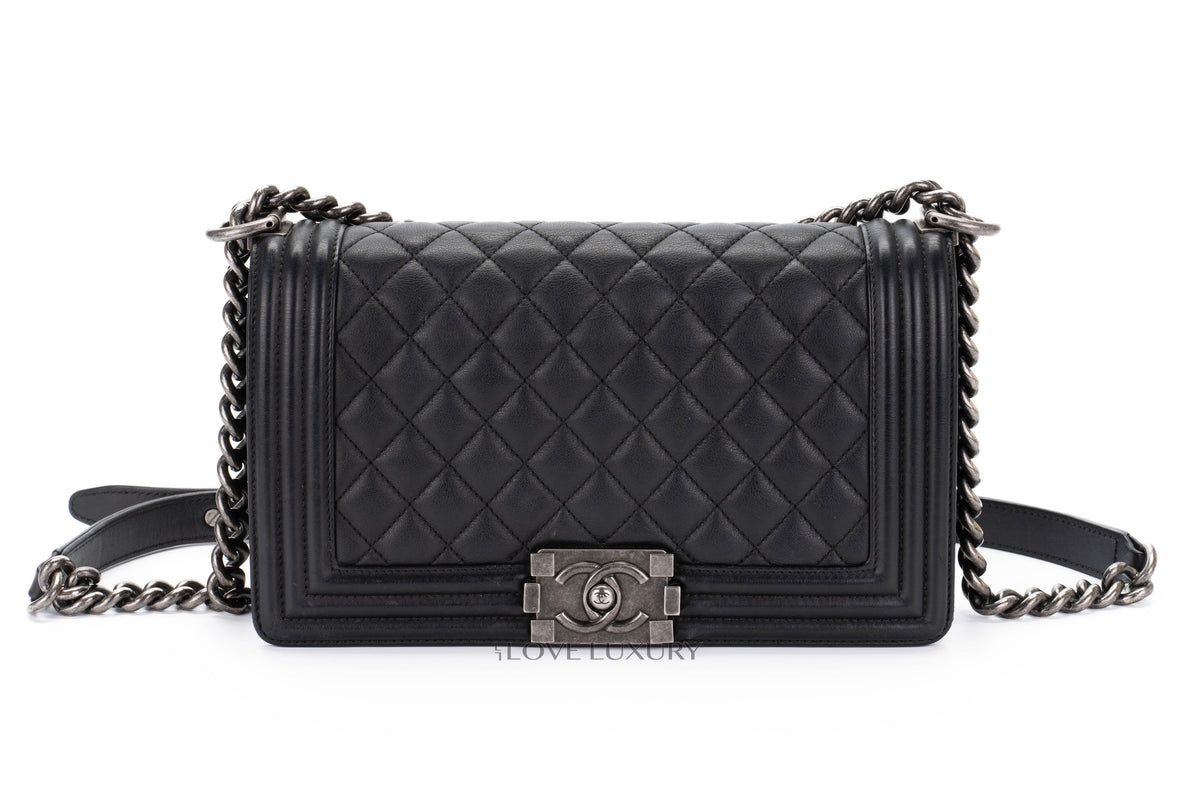 Chanel Boy Black Lambskin Ruthenium Hardware - view 1