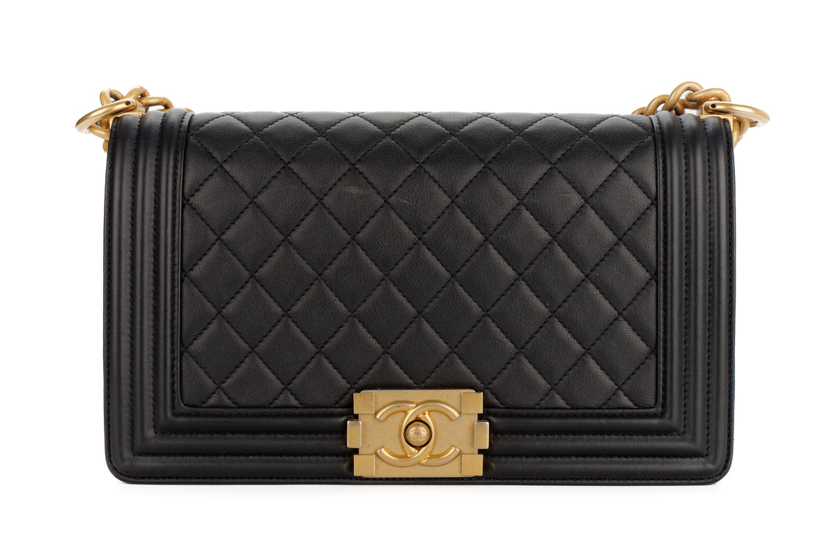 Chanel Medium Boy Black Lambskin Gold Hardware - view 1