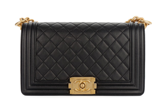 Chanel Medium Boy Black Lambskin Gold Hardware - view 1