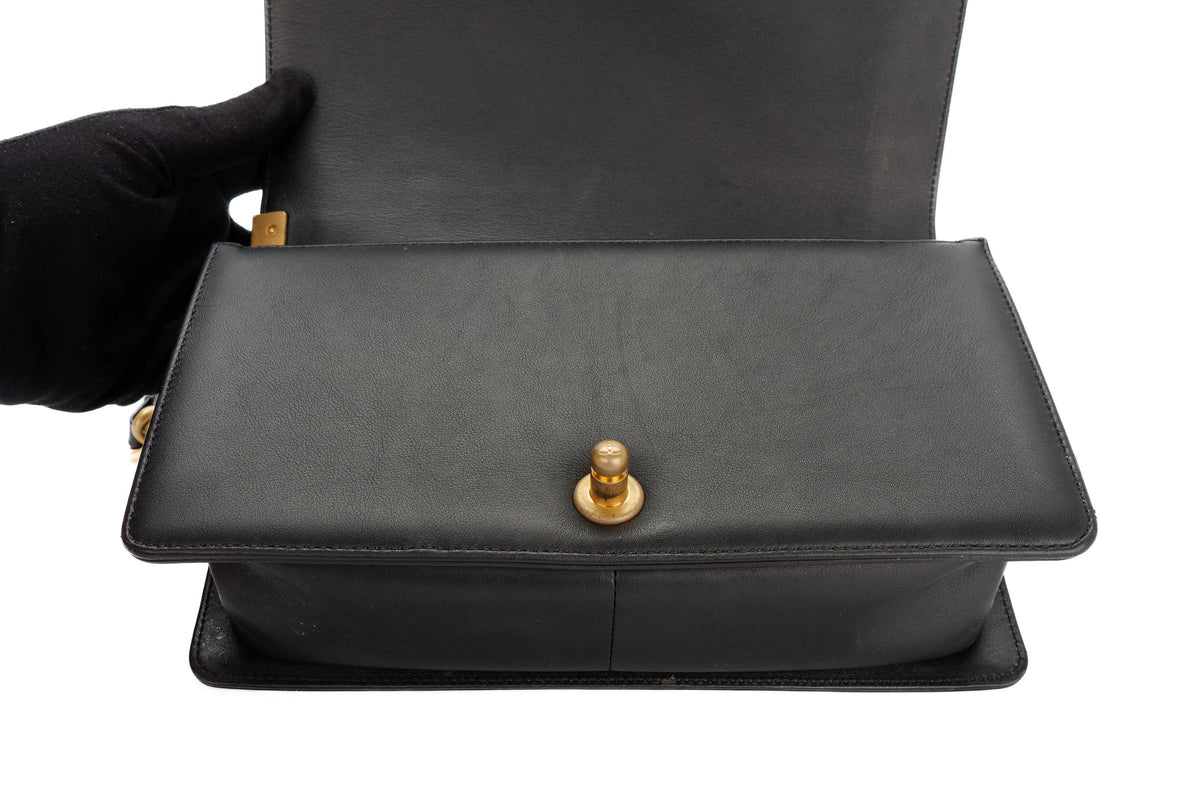 Chanel Medium Boy Black Lambskin Gold Hardware - view 10