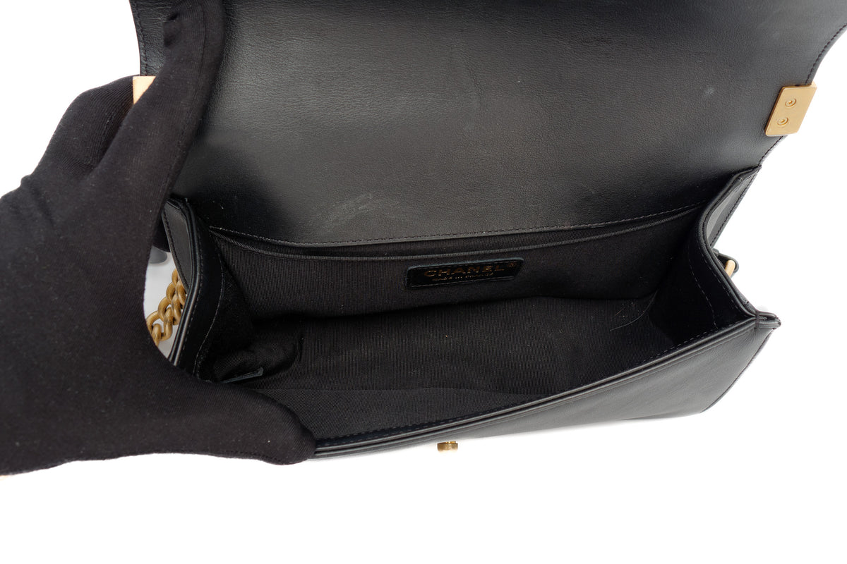 Chanel Medium Boy Black Lambskin Gold Hardware - view 12