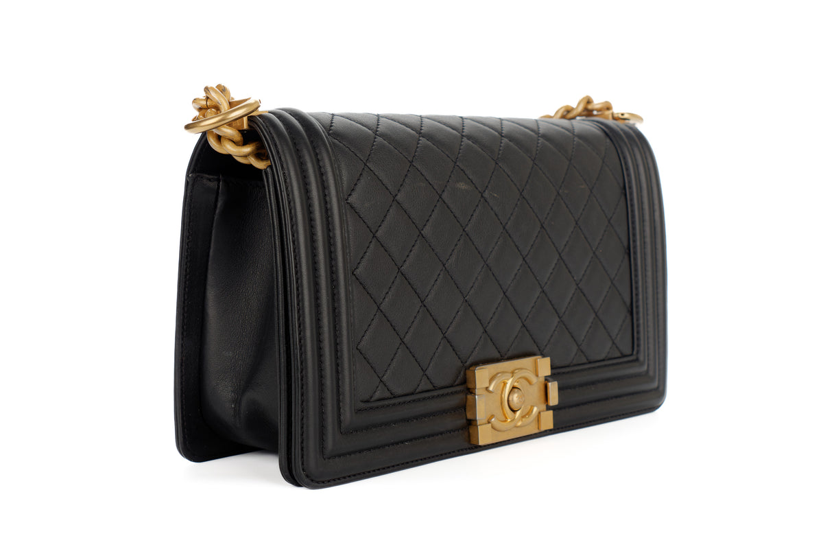 Chanel Medium Boy Black Lambskin Gold Hardware - view 2