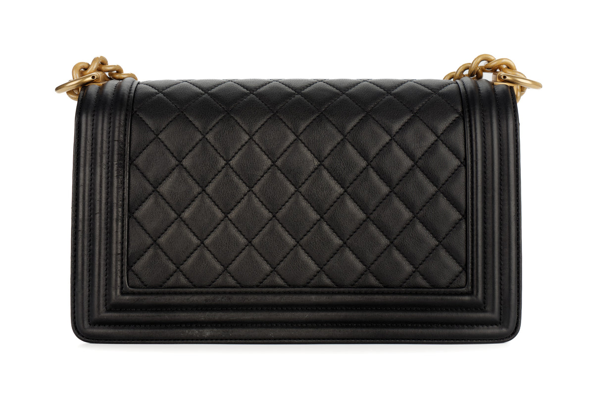 Chanel Medium Boy Black Lambskin Gold Hardware - view 3