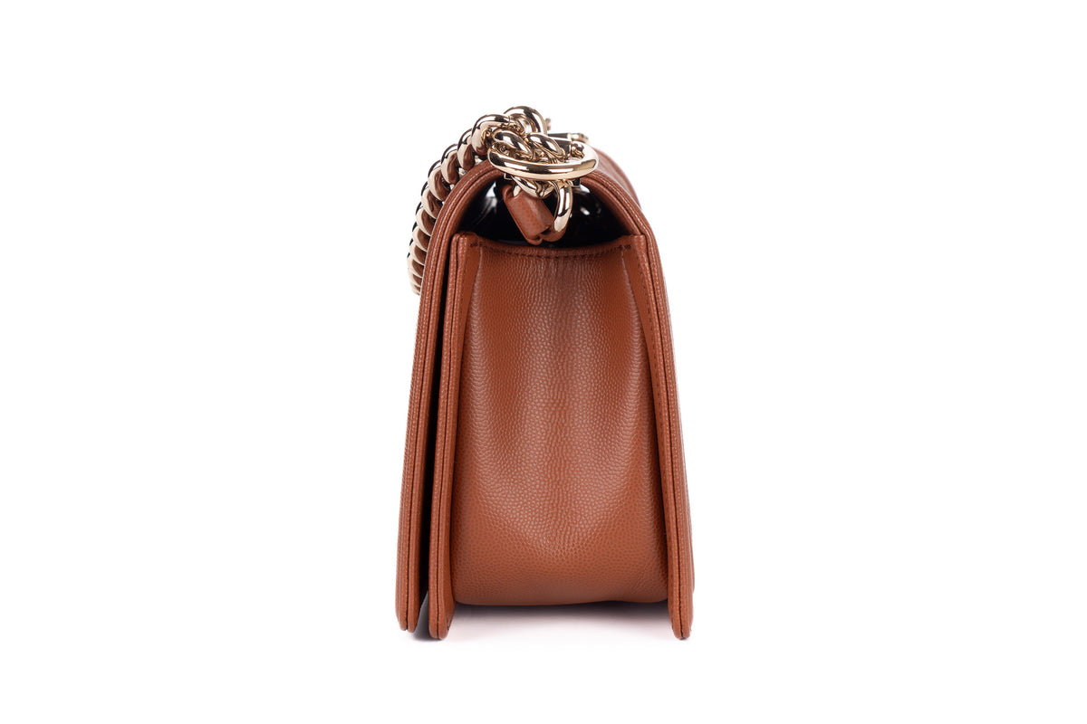 Chanel Medium Boy Brown Caviar Light Gold Hardware - view 4