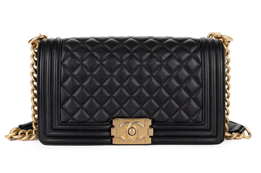 Chanel Medium Boy Black Lambskin Gold Hardware - view 1