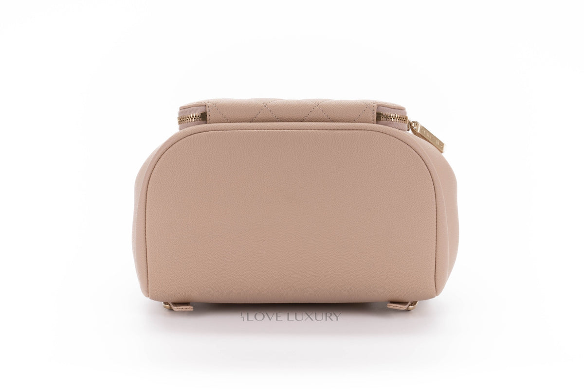 Chanel Business Affinity Backpack Quilted Blush Caviar Gold Hardware - view 6