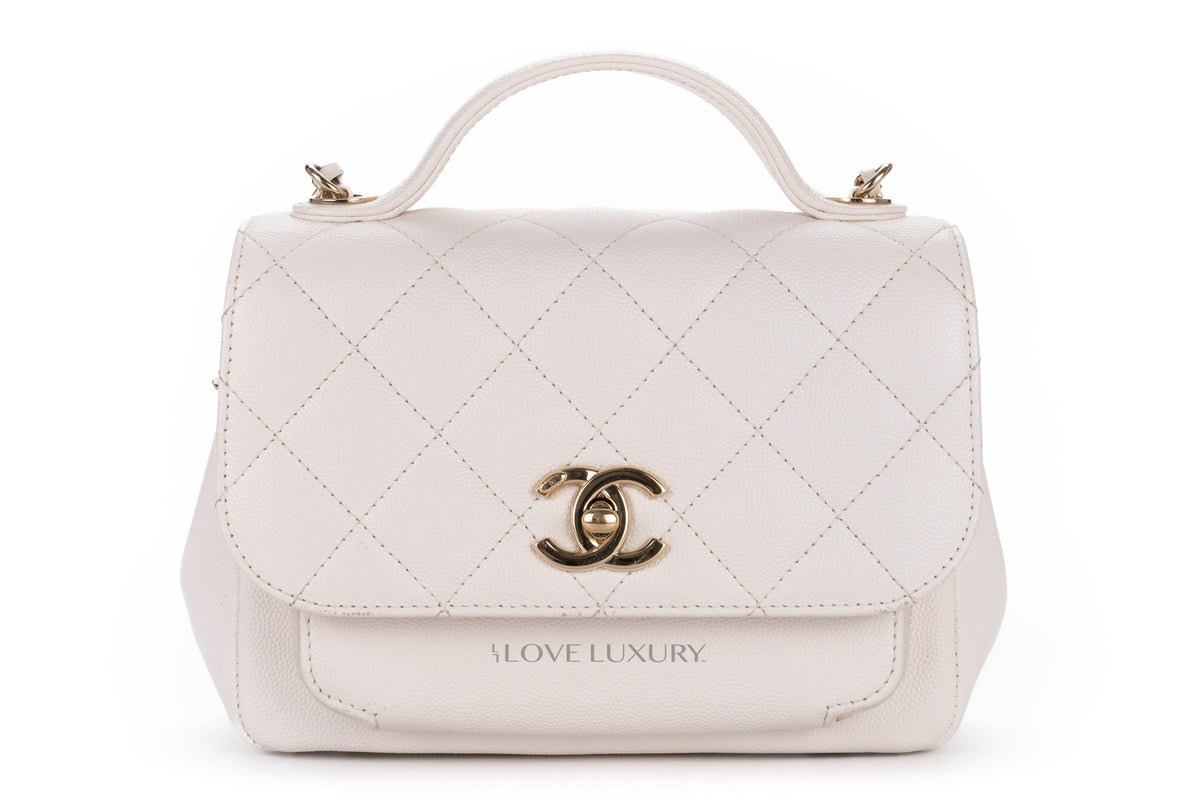 Chanel Business Affinity White Caviar Champagne Hardware - view 1