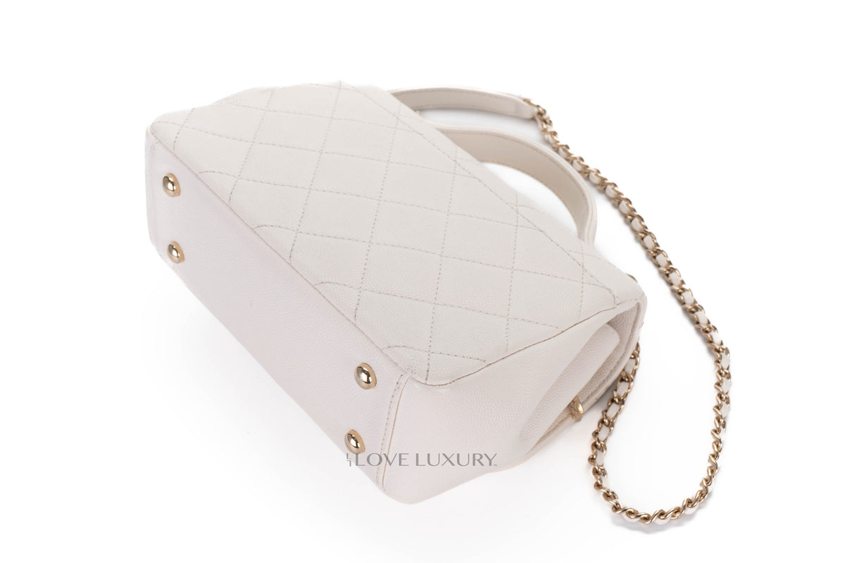 Chanel Business Affinity White Caviar Champagne Hardware - view 16