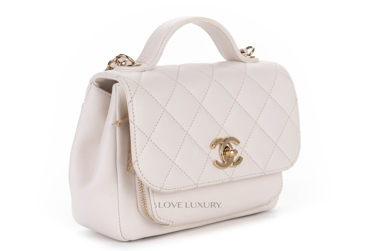 Chanel Business Affinity White Caviar Champagne Hardware - view 2