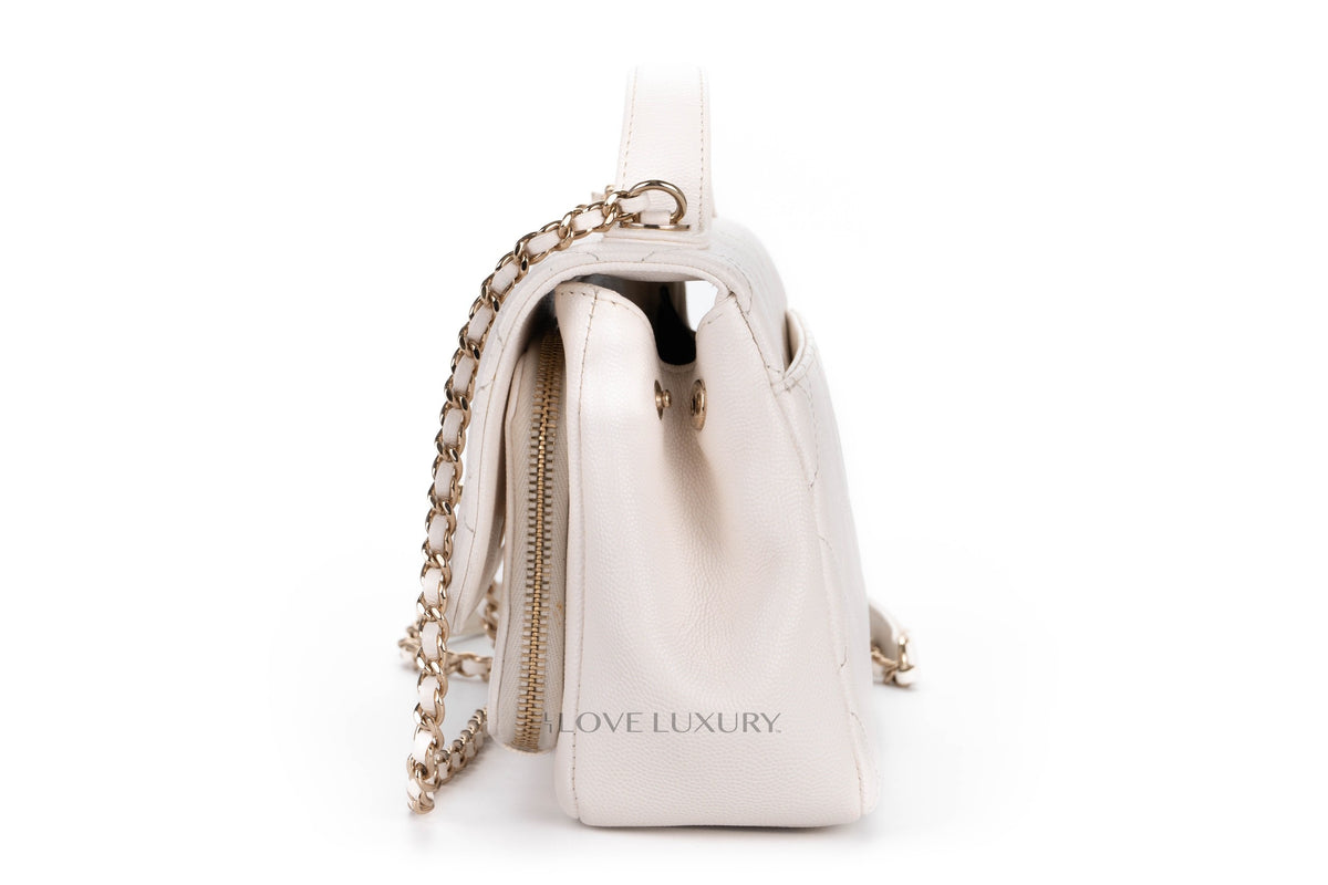 Chanel Business Affinity White Caviar Champagne Hardware - view 4