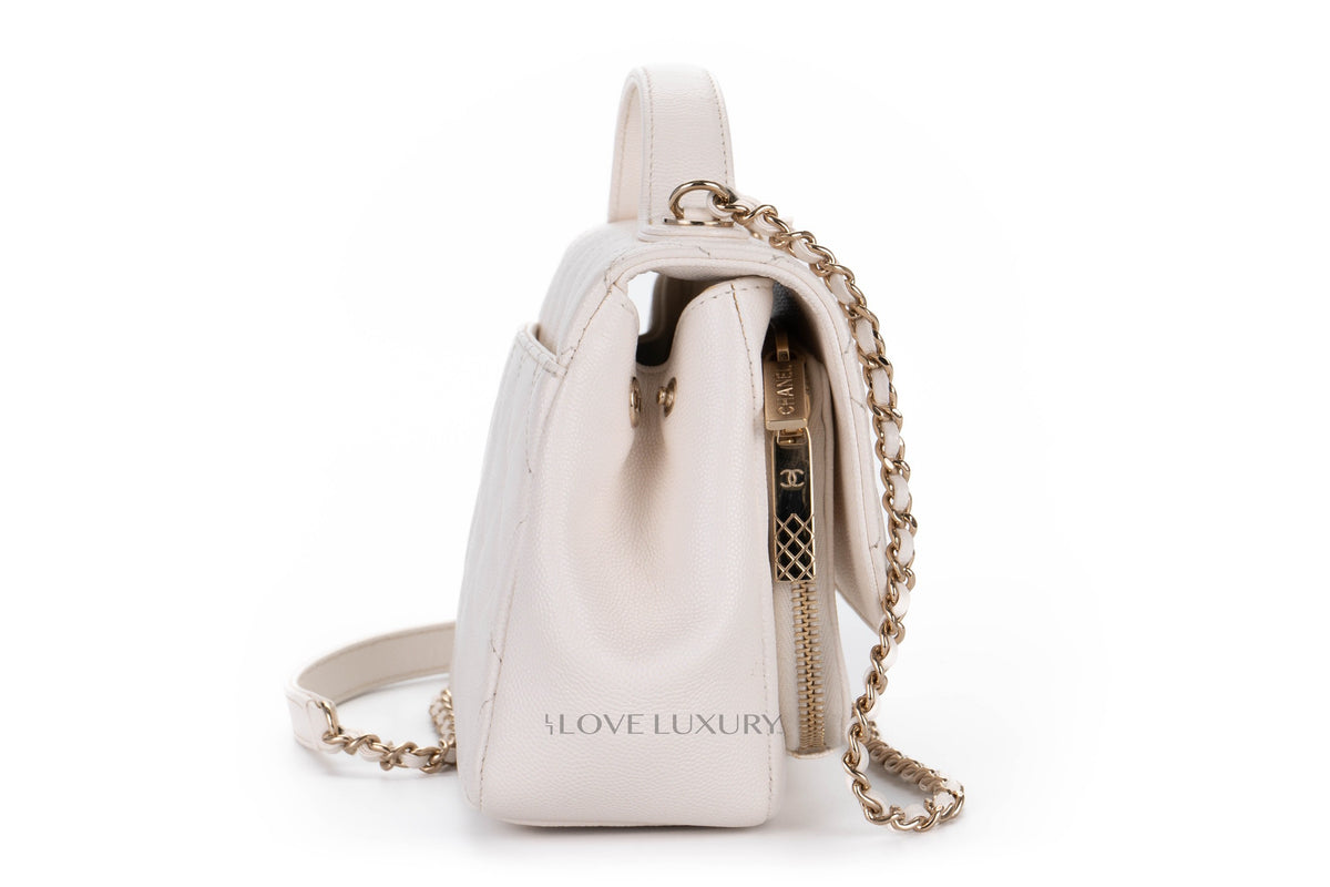 Chanel Business Affinity White Caviar Champagne Hardware - view 5