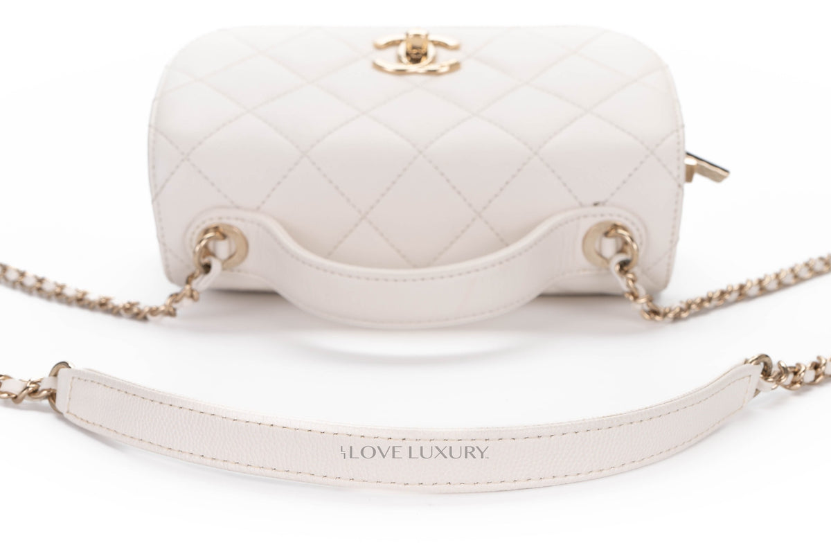 Chanel Business Affinity White Caviar Champagne Hardware - view 9