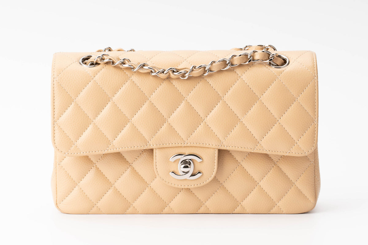 Chanel Small Classic Flap Beige Caviar - view 1