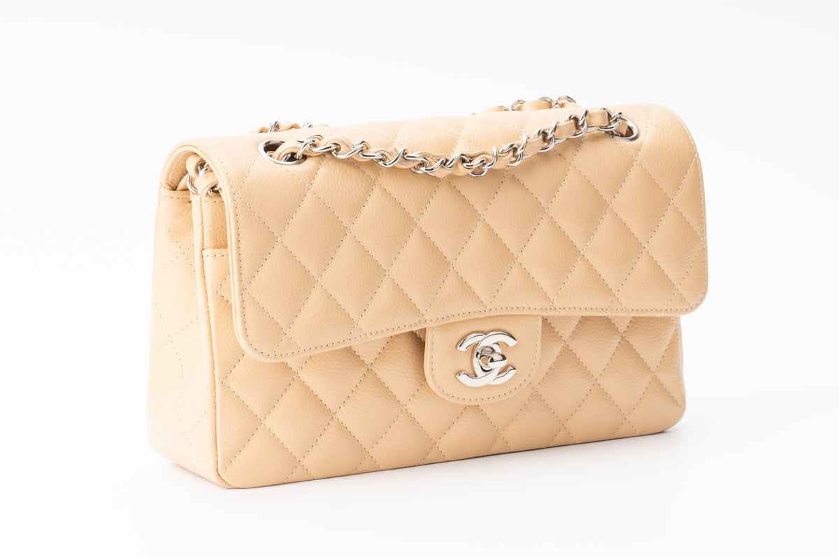Chanel Small Classic Flap Beige Caviar - view 2