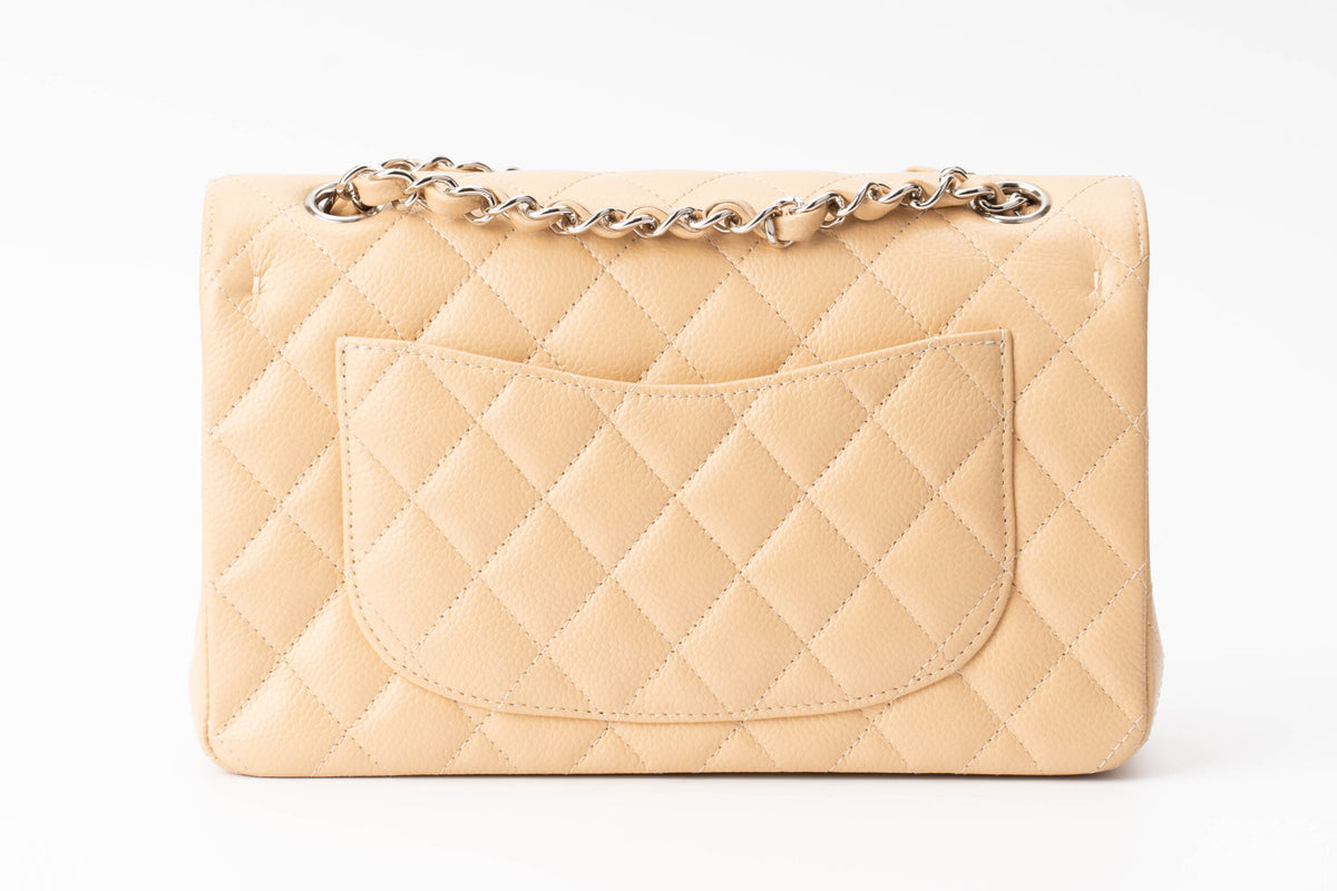 Chanel Small Classic Flap Beige Caviar - view 3