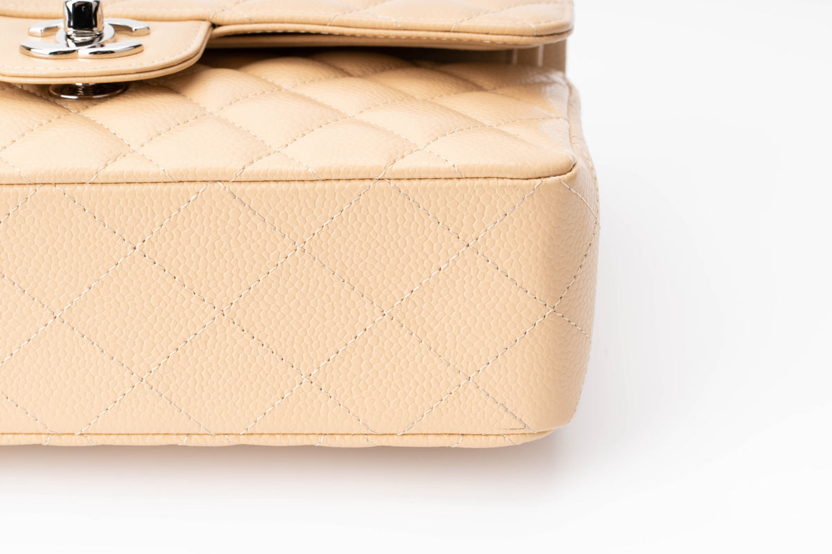Chanel Small Classic Flap Beige Caviar - view 7
