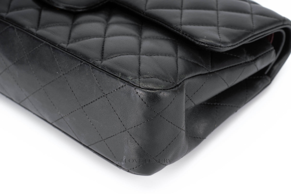 Chanel Medium Classic Flap Black Lambskin Gold Hardware - view 10