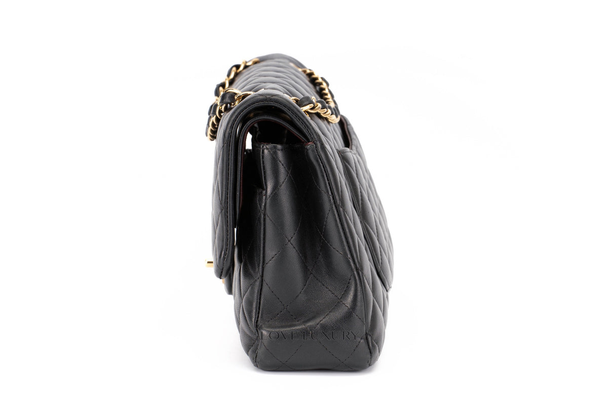 Chanel Medium Classic Flap Black Lambskin Gold Hardware - view 4