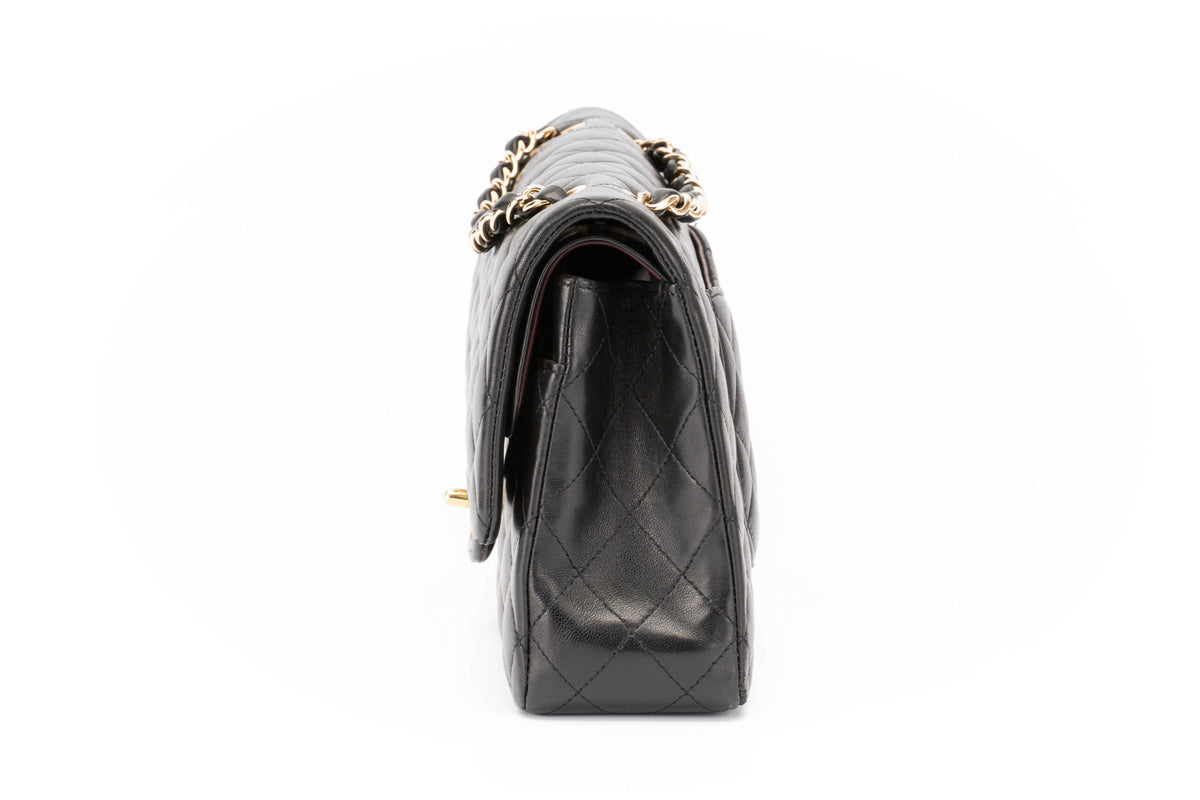 Chanel Medium Classic Flap Black Lambskin Gold Hardware - view 4