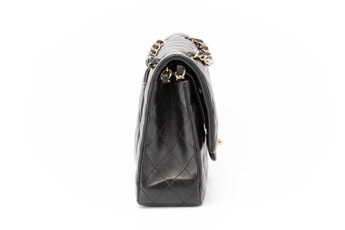 Chanel Medium Classic Flap Black Lambskin Gold Hardware - view 5
