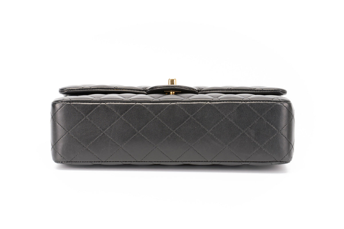 Chanel Medium Classic Flap Black Lambskin Gold Hardware - view 6
