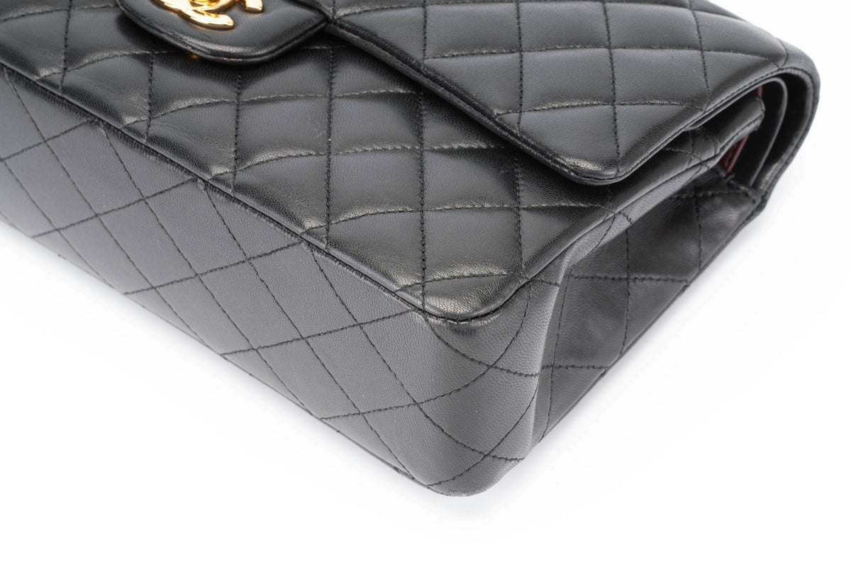 Chanel Medium Classic Flap Black Lambskin Gold Hardware - view 9