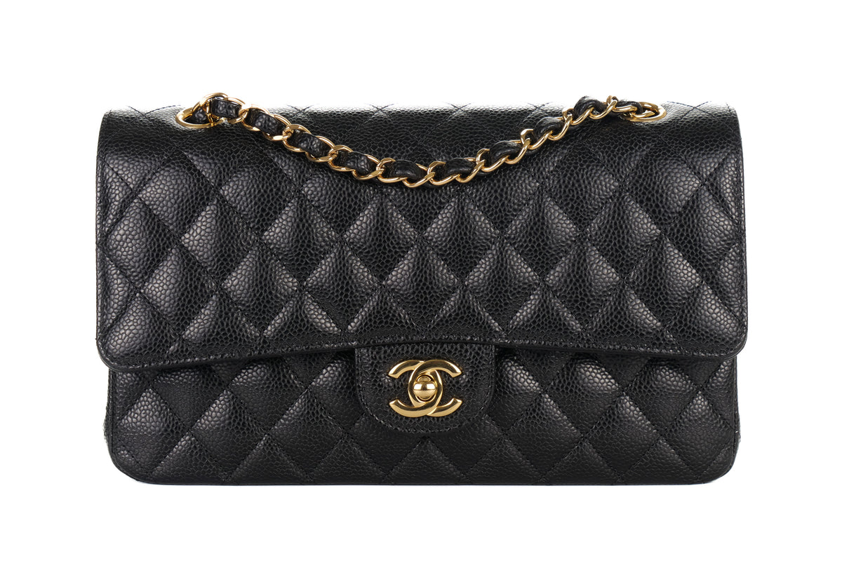 Chanel Medium Classic Flap Black Caviar Gold Hardware - view 1