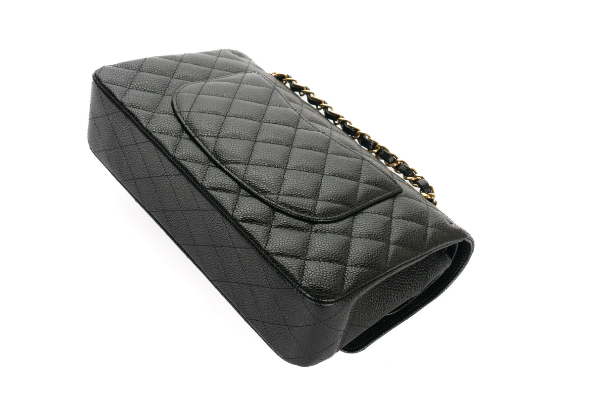 Chanel Medium Classic Flap Black Caviar Gold Hardware - view 15
