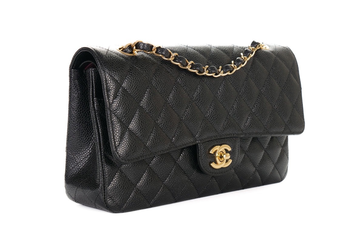 Chanel Medium Classic Flap Black Caviar Gold Hardware - view 2