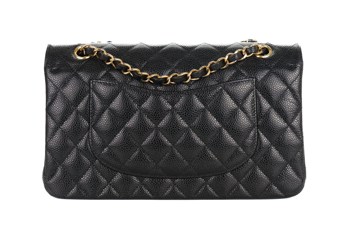 Chanel Medium Classic Flap Black Caviar Gold Hardware - view 3