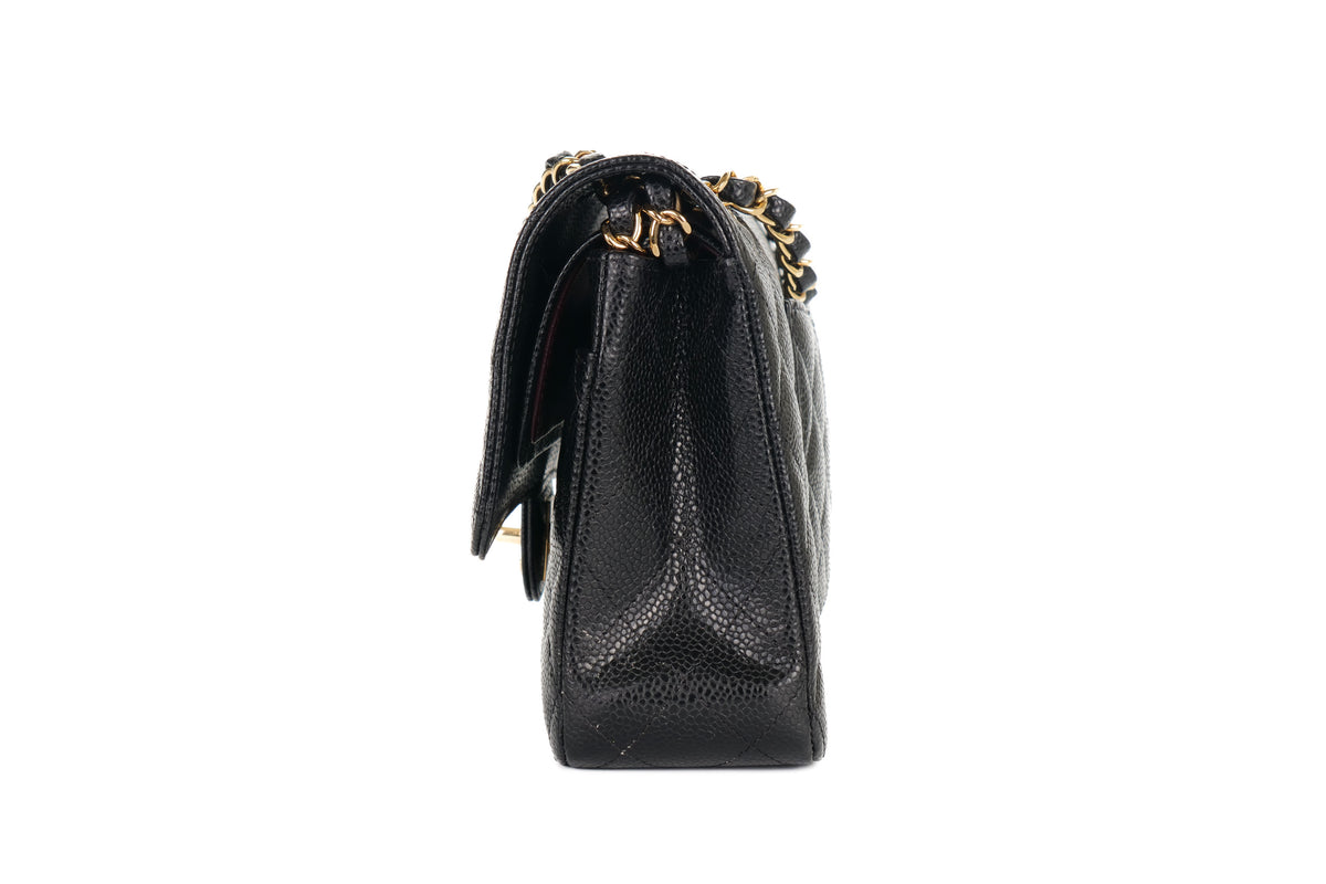 Chanel Medium Classic Flap Black Caviar Gold Hardware - view 4