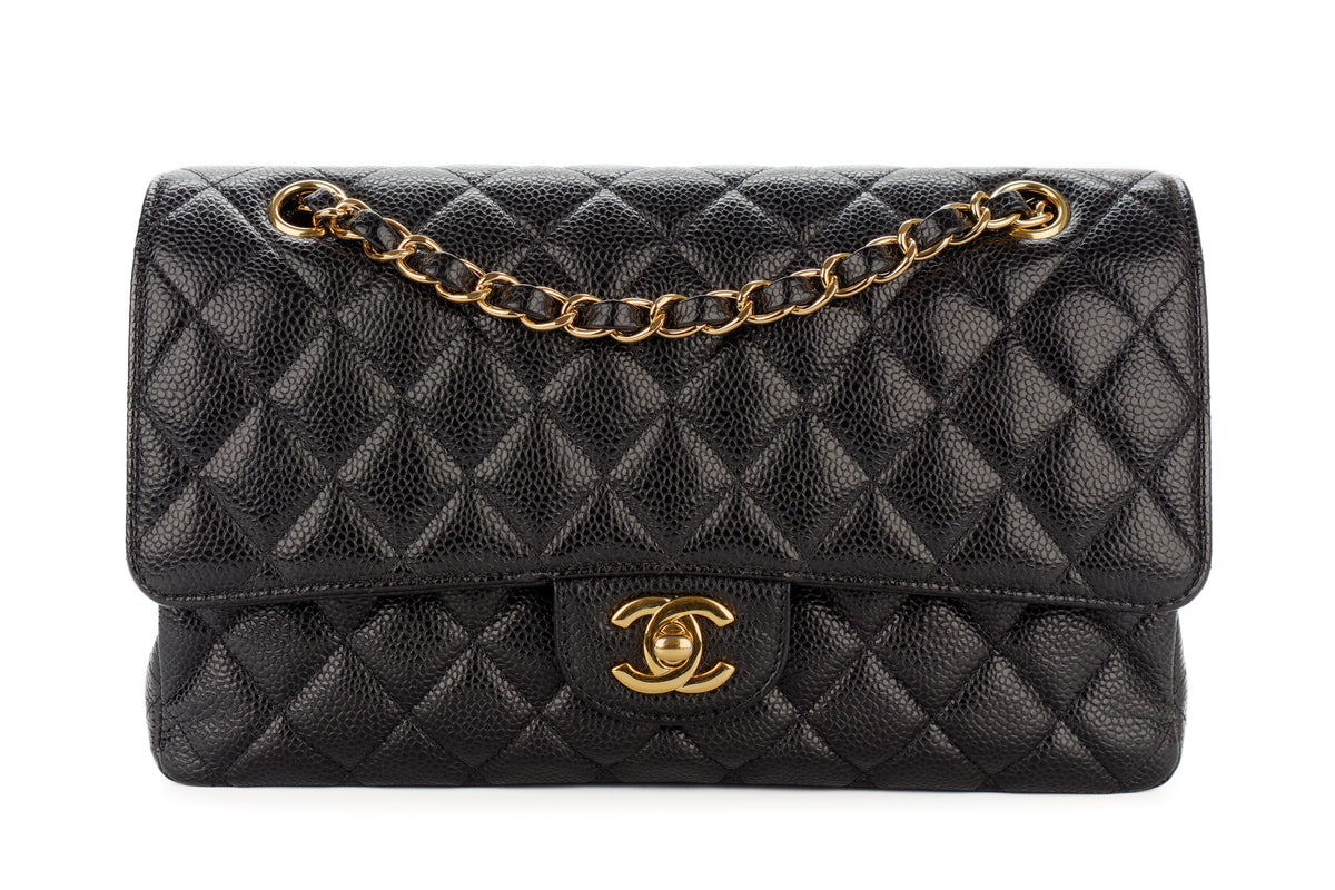 Chanel Medium Classic Flap Black Caviar Gold Hardware - view 1