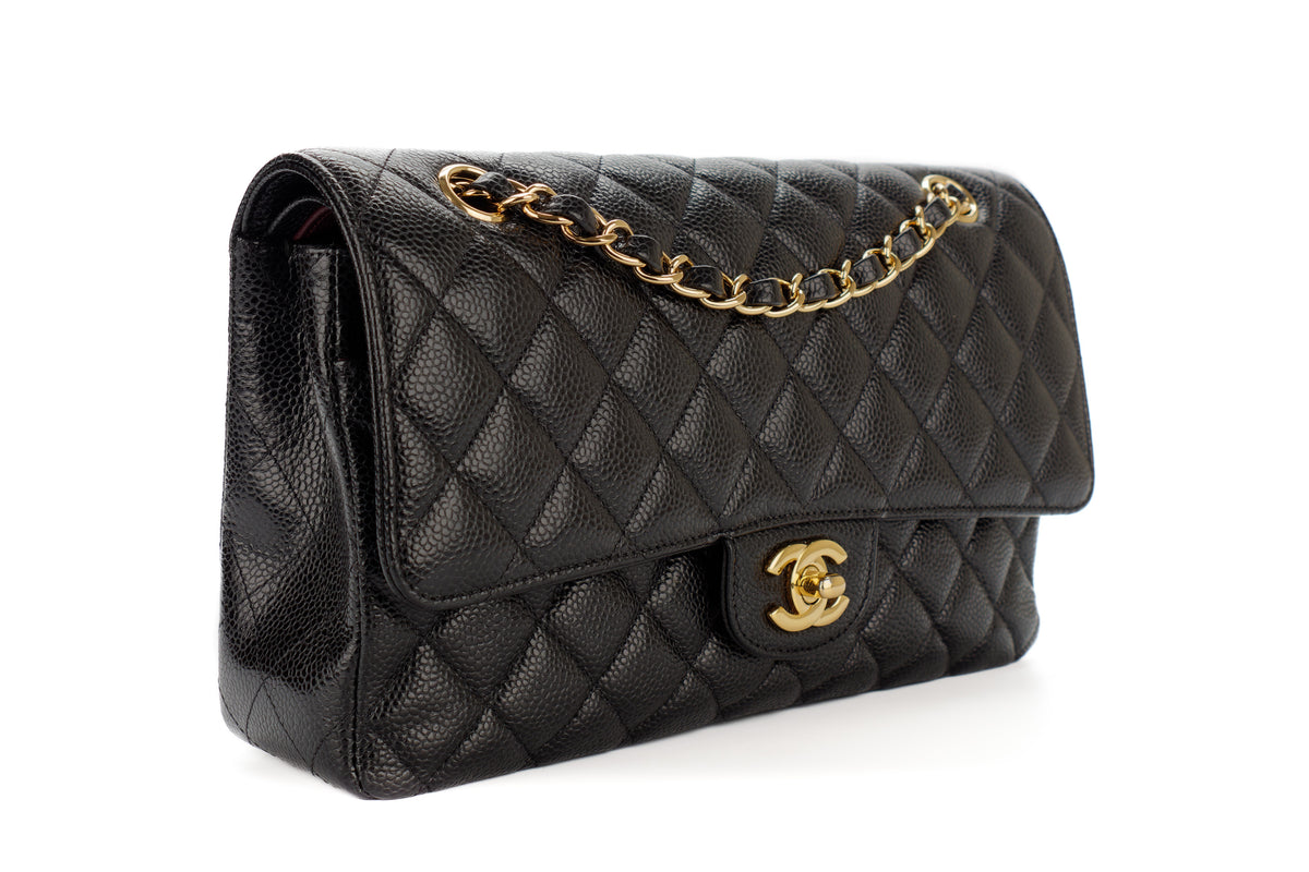 Chanel Medium Classic Flap Black Caviar Gold Hardware - view 2